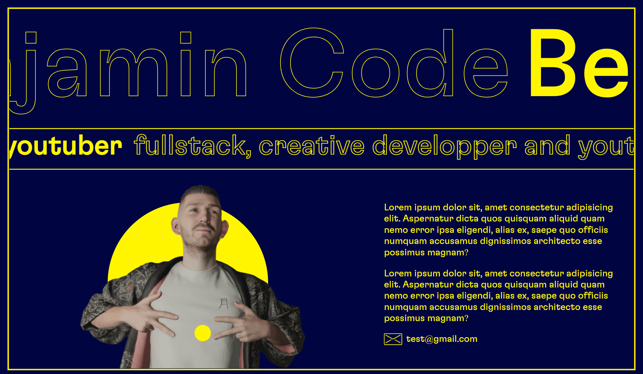 Screen of the project "Challenge Benjamin Code"